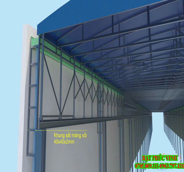 Bạt xếp kéo khung Quảng Ninh